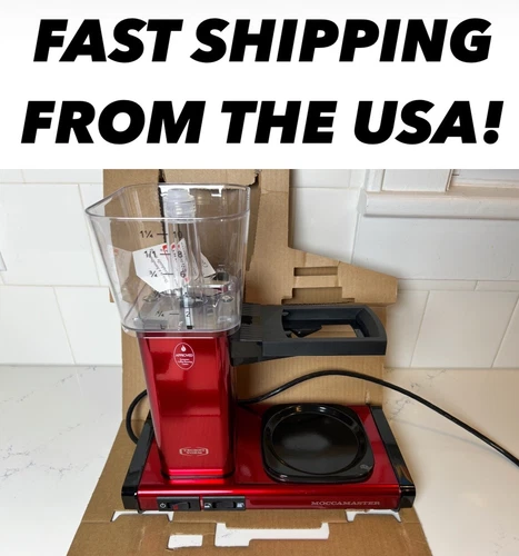 Moccamaster 53944 KBGV Select 10-Cup Coffee Maker Candy Apple Red 40 ounce 1.25l
