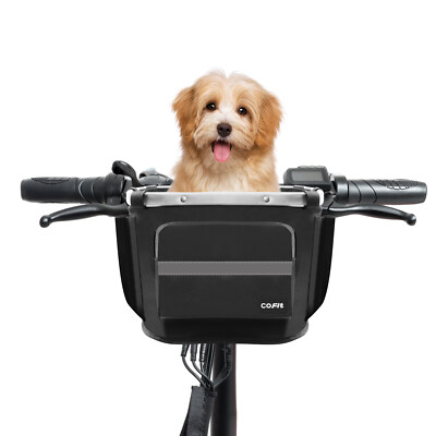 Foldable Dogs Carrier Bike Basket Front Detachable Bicycle Handlebar Basket