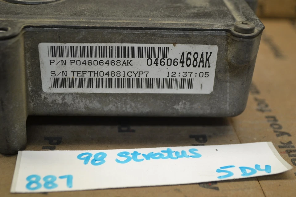 1998 Chrysler Sebring Transmission Cont Unit TCU P04606468AK Module 887-5D4 - Image 2 of 3