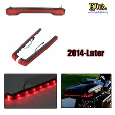 Red Trunk LED Brake Light & Side Marker Fit For Harley King Tour Pak 2014-Later