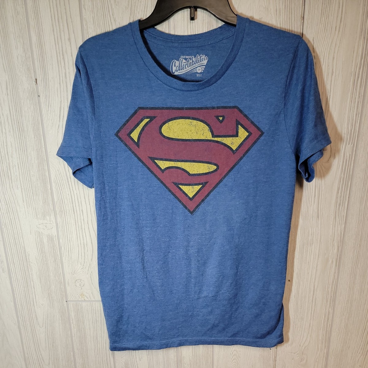 Old Navy Collectibles Superman Logo Shirt Size Small Blue