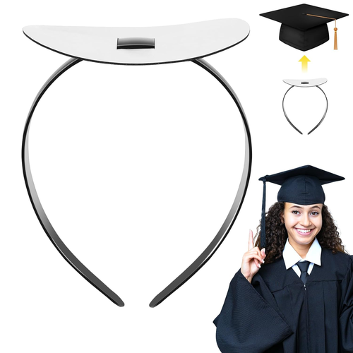 2025 Graduation Cap Headband,Grad Cap Band with Adhesive Felt,Hair Band Hat Acce