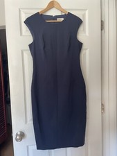 Eliza J Dress Women's Size 10 Navy Blue Fitted Sheath Office Career