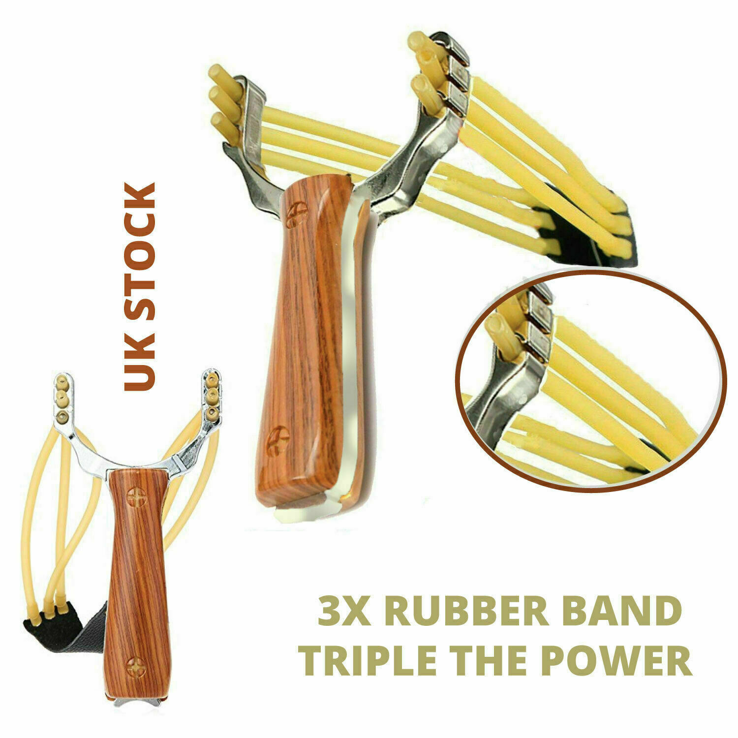 Powerful Hunting Slingshot Catapult Laser Sight High Velocity + 500