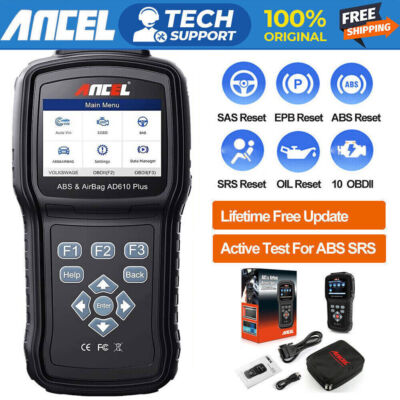 ANCEL AD610 Plus Car OBD2 Scanner ABS SRS SAS Reset Check Engine Diagnostic Tool