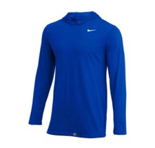 Nike Dri-FIT Long Sleeve Hoodie Tee Royal blue Men  s Size Small