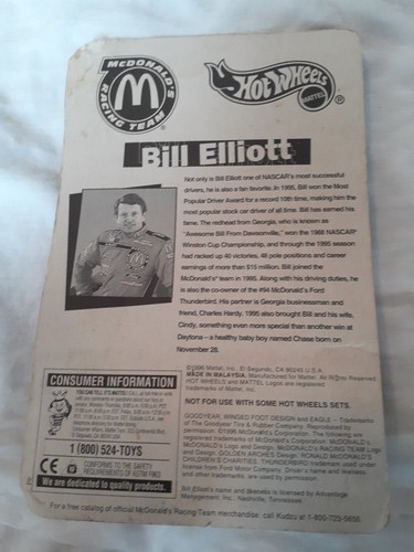 Hot Wheels McDonald's Racing Team Bill Elliot 16203 - Foto 5 di 6