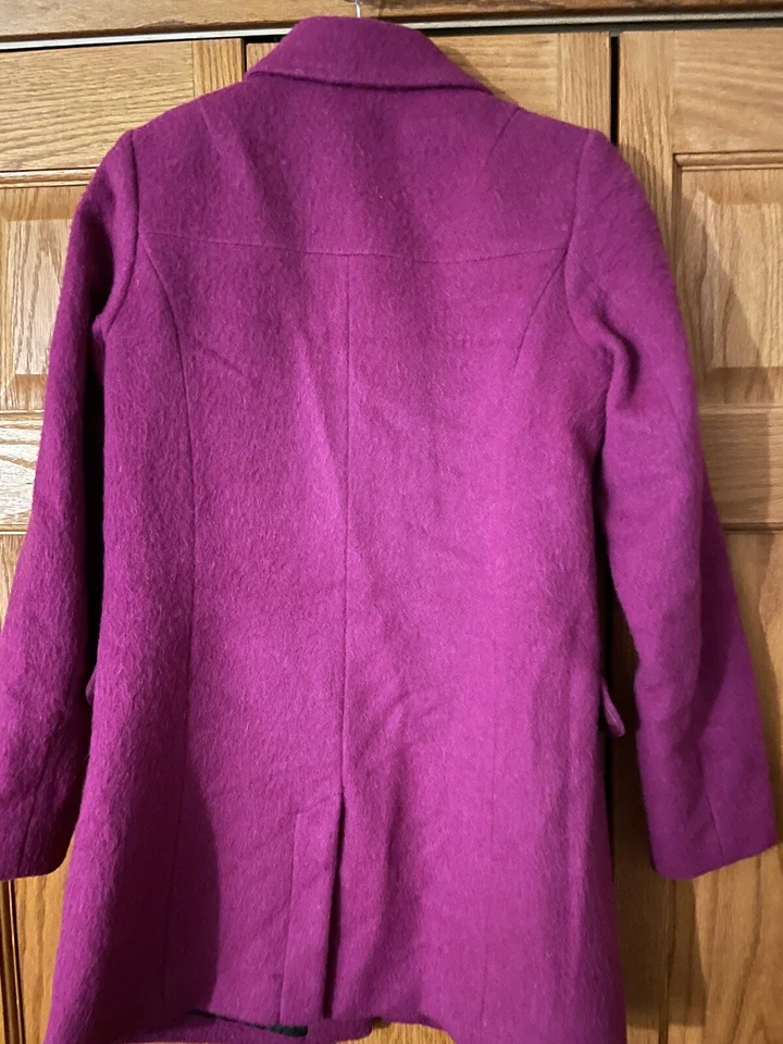 Abrigo Chaqueta H&M Rosa Fucsia Mujer Talla Pequeña 4 Mezcla Lana Damas ¡Perfecto! Foto 4 de 4