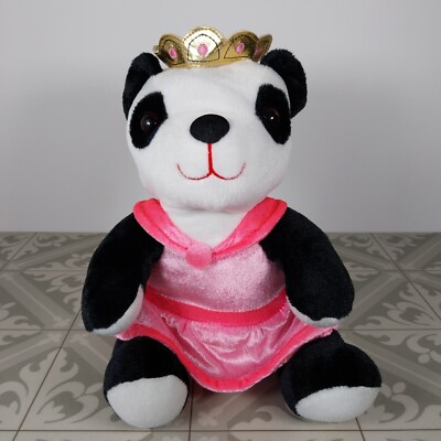 Sooty Soo Prinzessin Bär Plüschtier Kuscheltier Krone rosa Kleid Kadellen Panda 2008 11 Zoll