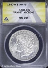 1880-O $1 Morgan Silver Dollar ANACS AU 55 | VAM-57 Micro O