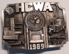 belt buckle 1989 HCWA Hesston Corp Workers Association local 228 limited edition