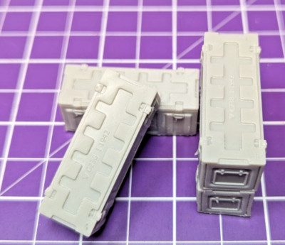 1/16 Britische Ammo Box 75 mm Churchill MK VI - VII, Comet, Cromwell 4er-Set