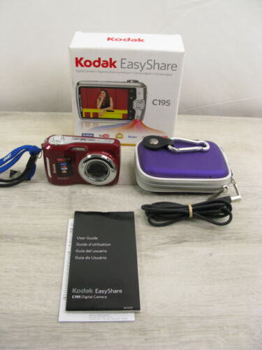 Kodak EasyShare C195 RED 14MP 5x Optical Zoom Mini SD Discontinued - Afbeelding 1 van 10