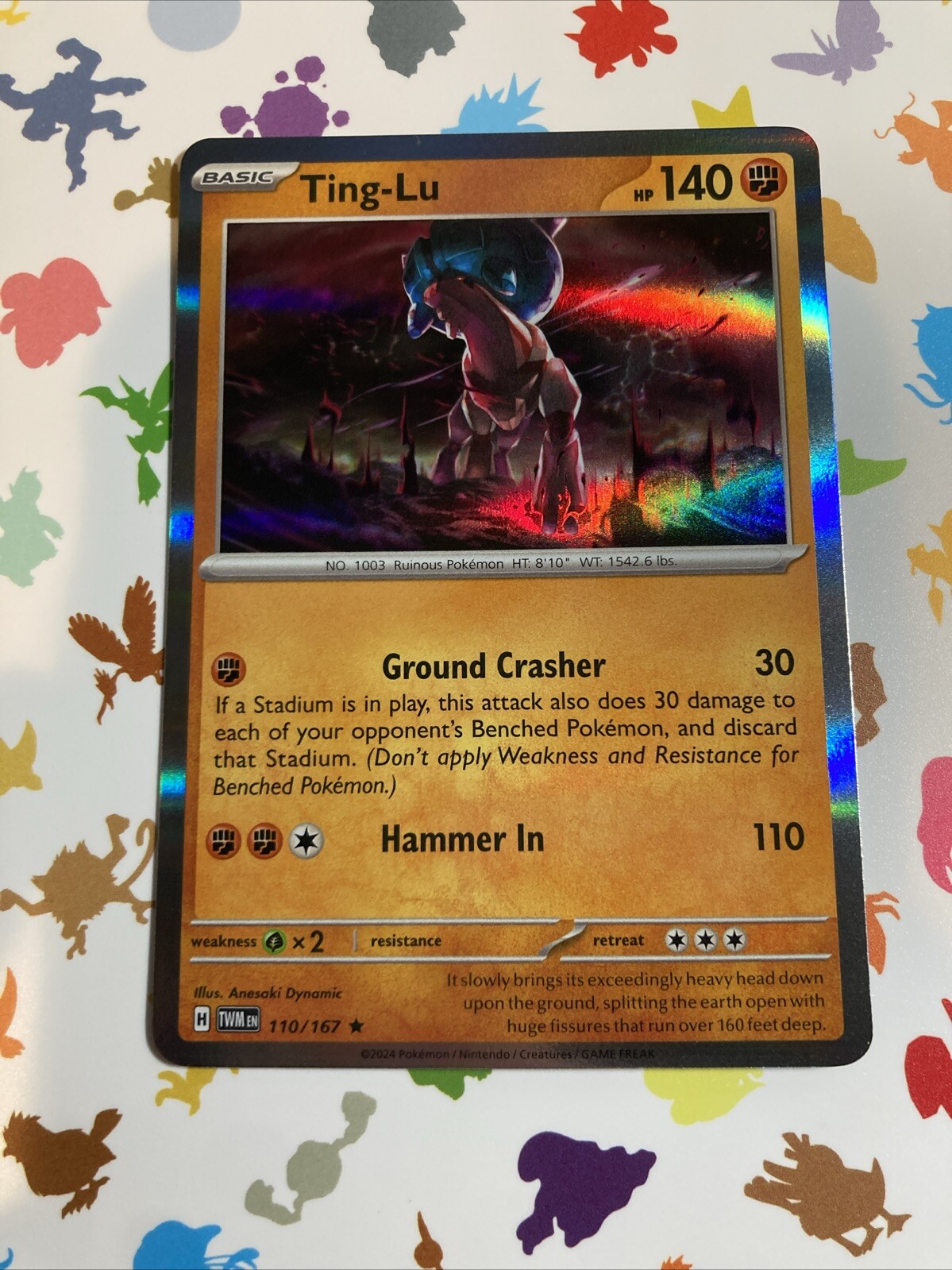 Ting-Lu 110/167 Holo Rare Scarlet & Violet: Twilight Masquerade Pokemon TCG