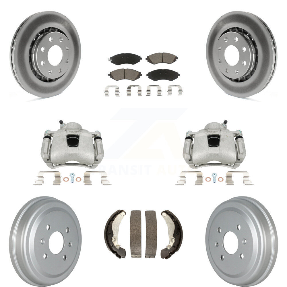 8Pc Front Rear Brake Caliper Rotor Drum Ceramic Pad Kit for Chevrolet G3