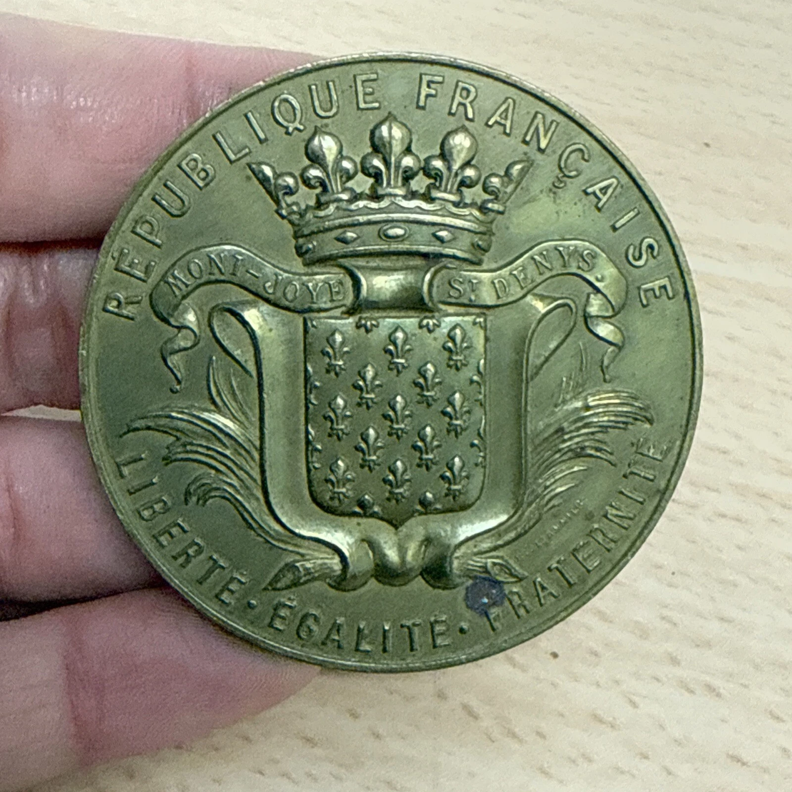 Médaille République Française Liberté Égalité Fraternité En Bronze