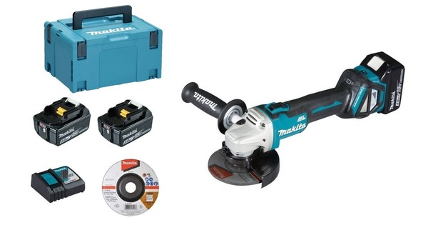 Makita DGA511RTJ Akku-Winkelschleifer 18V 125 Mm Inkl. 2× 5,0 Ah Akkus LadegeräT-image