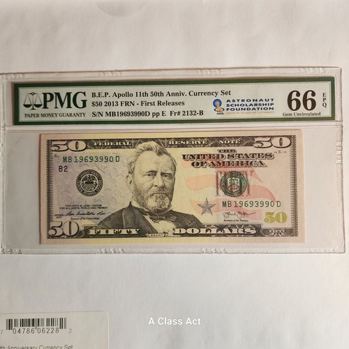 2019 Apollo 11 50th Anv Currency Set PMG 66 EPQ PMG ERROR read description T8740 - Picture 5 of 10