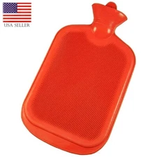 Hot Water Bottle Bag 2000ml 12"x7" Thick Rubber Bag Relax Heat Cold Therapy US