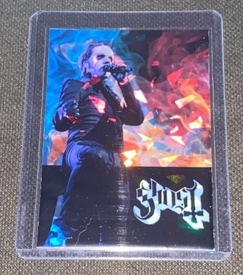 Ghost Band Custom Rainbow Flame Holofoil Refractor Card in toploader rc