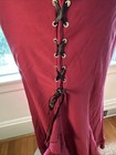 Belle Poque Size S Burgundy Lace-Up Maxi Skirt Victorian Gothic Steampunk Corset — photo 4