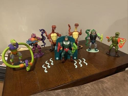 Vintage MOTU Masters of the Universe Snake Men Complete Lot Of 7