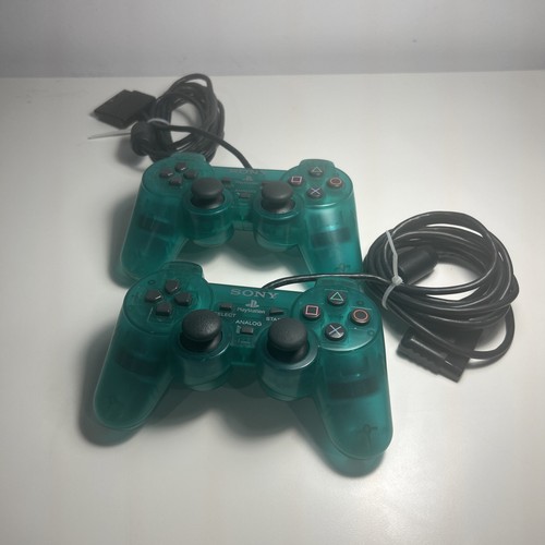 Sony Playstation 2 Dualshock 2 PS2 Clear Emerald Green PS2 SCPH-10010 Controller