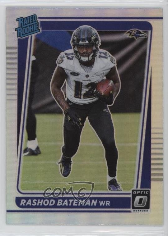 2021 Panini Donruss Optic Rated Holo Prizm Rashod Bateman #210 Rookie RC 1k9t