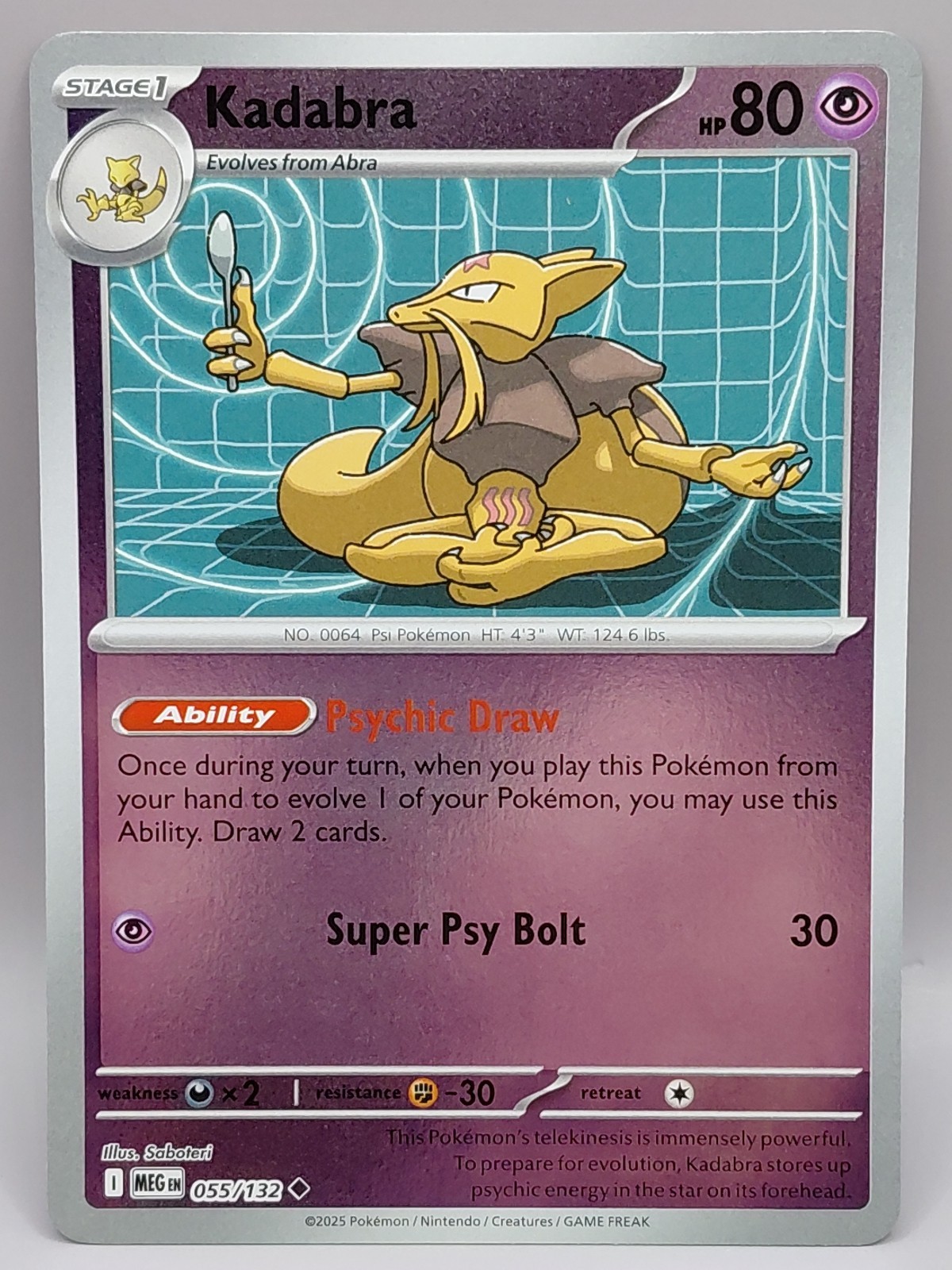 Kadabra 055/132 Me01: Mega Evolution Reverse Holo
