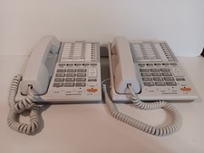 Panasonic KX-T3281 White 2 Line Corded Desk Speakerphones Bundle of 2  Tested 