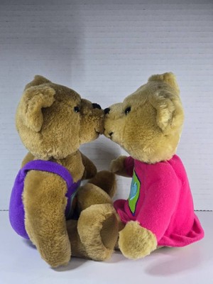 Hallmark Plush Kiss Kiss Bears 9'' Brand New With Tags Magnetic Noses