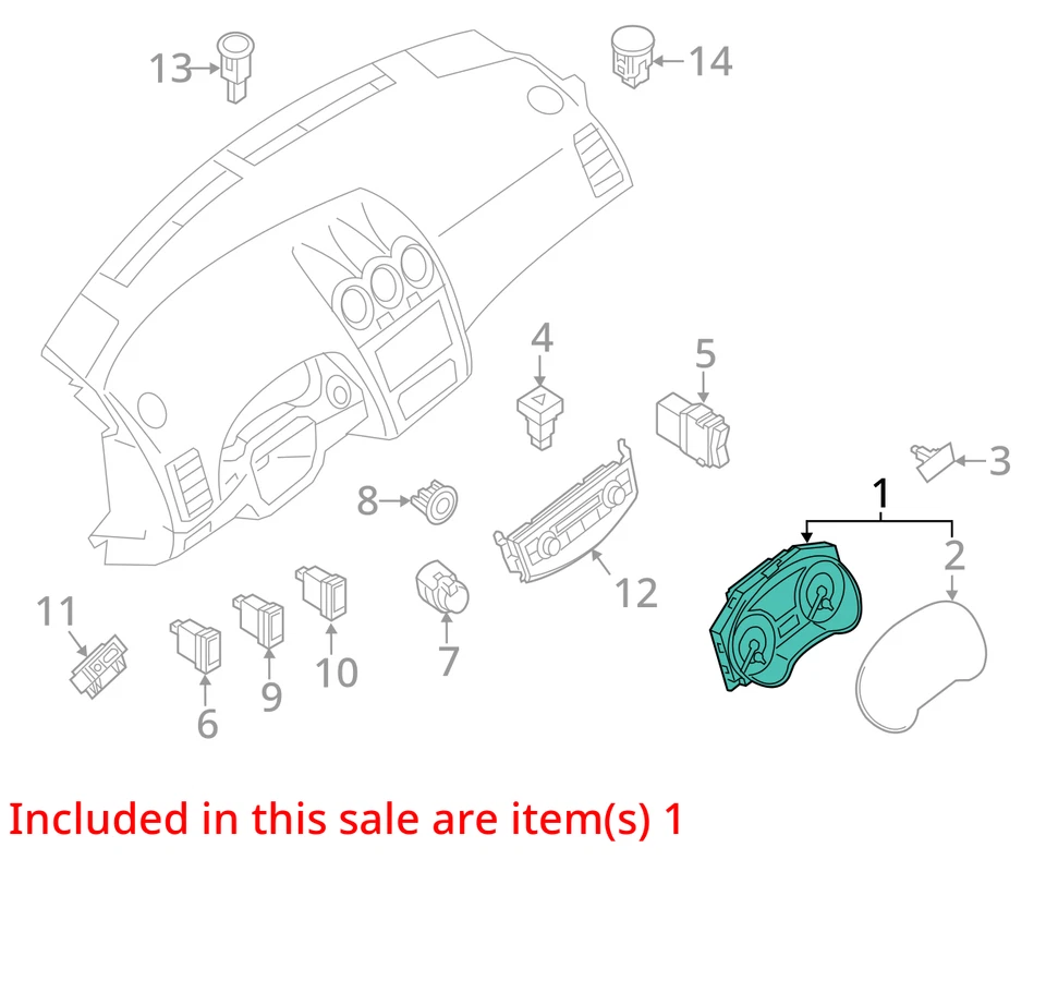 Cuadro de instrumentos velocímetro Nissan Altima 2014-2014 indicadores 24810 9hm0a RM49B Foto 3 de 4
