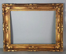 Cadre ancien à clés 50x40 cm, feuillure: 40x30 cm bois sculpté doré C973