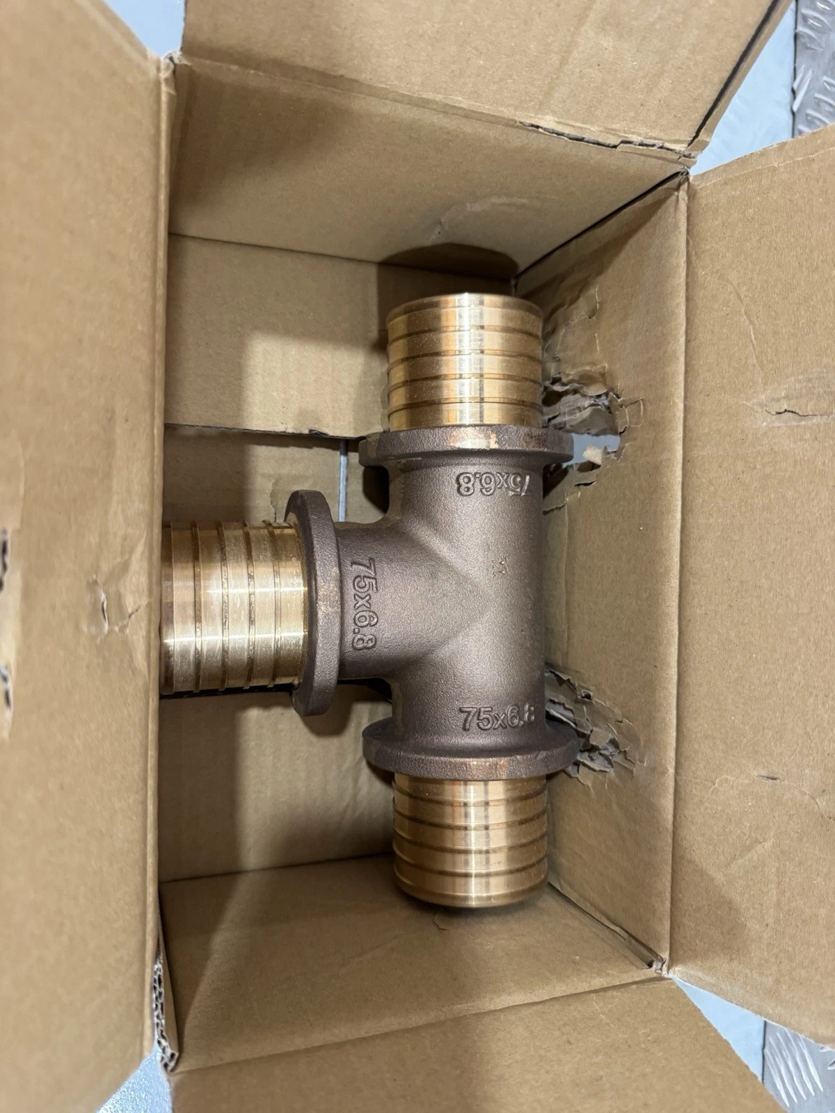 REHAU T-Piece SDR 11 Brass 75 x 6.8 12219461001 221946-001 Brand New 4