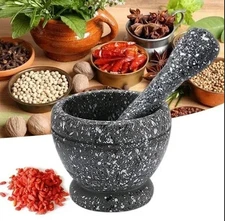 1pc Resin Mortar and Pestle Set for Herbs Spices Garlic Grinding - NEW