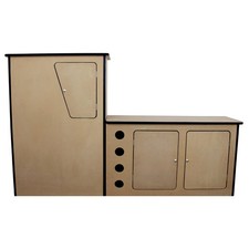 VW T4 LHD Transporter Van Furniture MDF Cupboard Storage Kitchen Pod Camper Unit