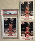 Michael Jordan 1990 Fleer Basketball - One Is PSA 9 And 2 Raw Cards