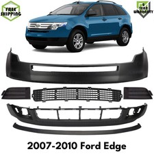 Front Bumper Cover Primed Plastic Fog Lights Cover Kit For 2007-2010 Ford Edge Front Bumper Cover Primed Plastic Fog Lights Cover Kit For 2007-2010 Ford Edge