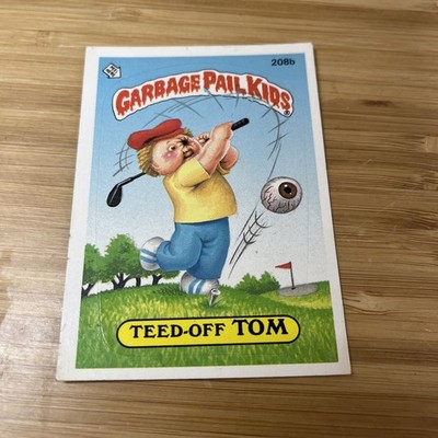 1986 Topps Garbage Pail Kids #208b Teed-Off Tom 6th Series 6 Sticker