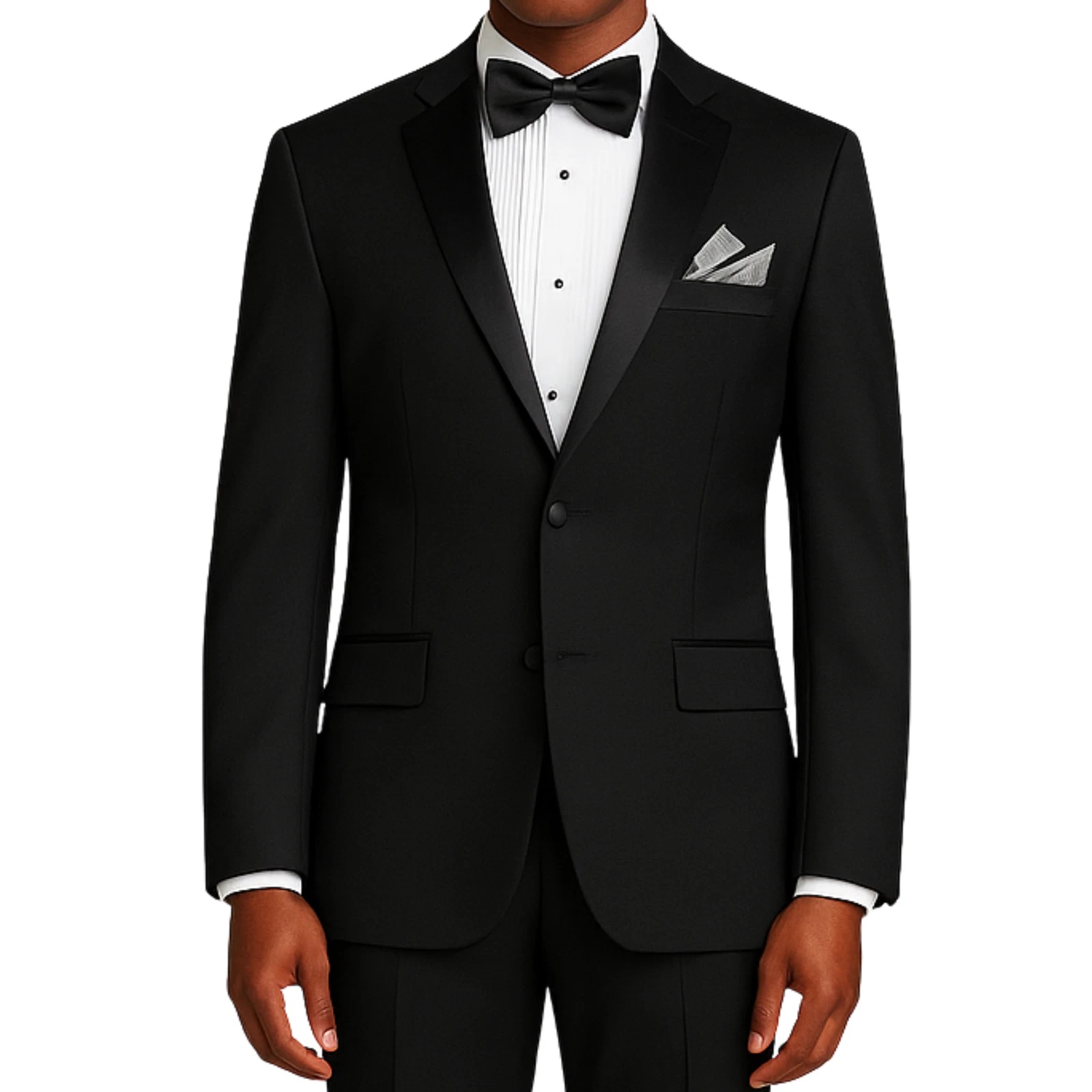 LUCCI Men's Black Slim Fit Tuxedo Wedding Suit w/ Sateen Lapel & Trim - NEW
Opens in a new window or