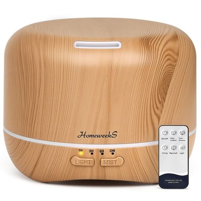 Homeweeks 300ml Essential Oil Diffuser, Quiet Aromatherapy Mist Diffusers for...