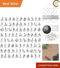 Mini A-Z Silver Letter Charms Set for Stylish DIY Jewelry Creations - 156pcs