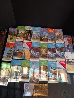 24x Fold Out Road Maps AAA US State Regional City + Various Brands Good Shape 