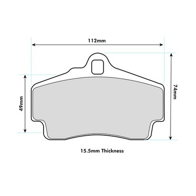 Ferodo DS2500 Rear Brake Pads For Porsche 911 (996) 3.6 Carrera 4 01>05 FCP1308H