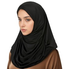 Ready To Wear Instant Hijab for Women Long Muslim Turban Undercap Set Scarf f...