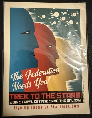 2013 Star Trek CBS Comic-Con Poster 4x6 | Federation Needs You Promo Print