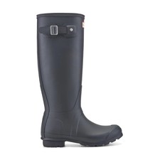 Hunter Women's Original Tall Side Clasp Adjustable Rain Boot Black Size 7