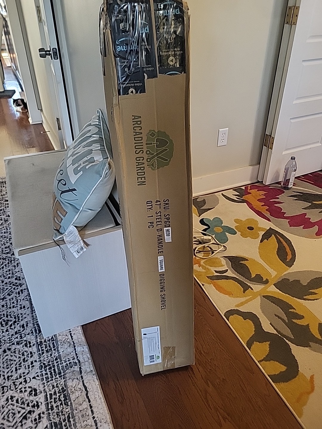 Square Garden Spade Shovel - 46 - Steel Flat Shovel with D-Handle - Gar