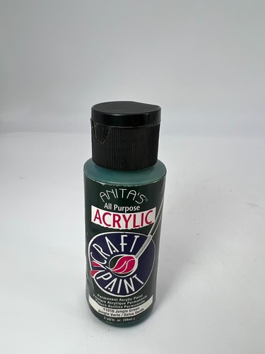 Anitas #11016 Jungle Green All Purpose Permanent Acrylic Craft Paint Opened/Used