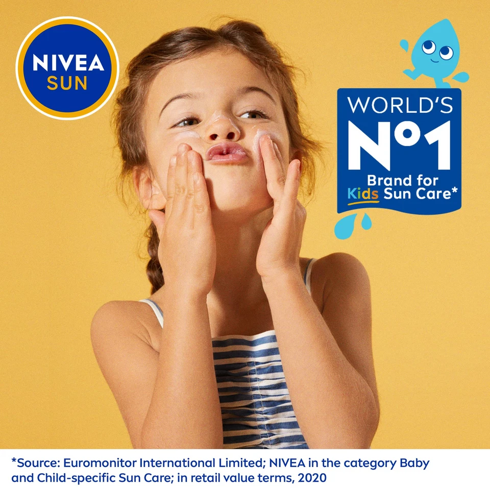 Loción protectora solar Nivea Kids FPS 50 resistente al agua 6,76 fl oz piel de niños Foto 2 de 4